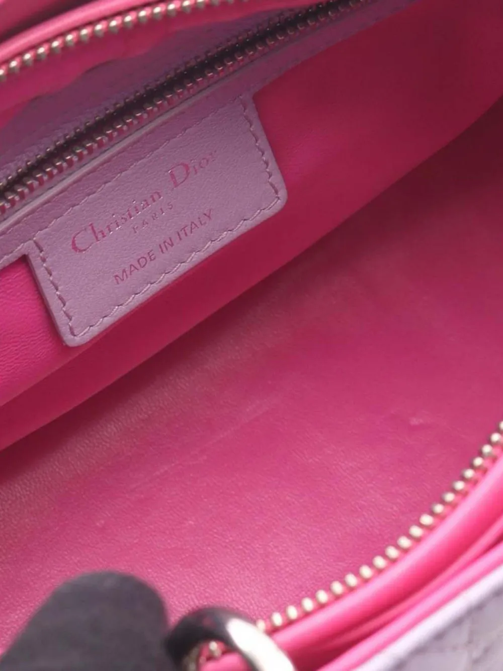 2010-2026 Medium Bicolor Lambskin Cannage Lady Dior Satchel