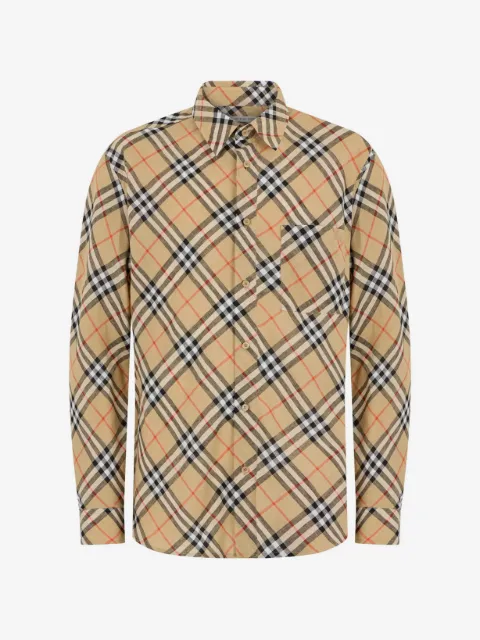 Burberry ternet skjorte med smal pasform