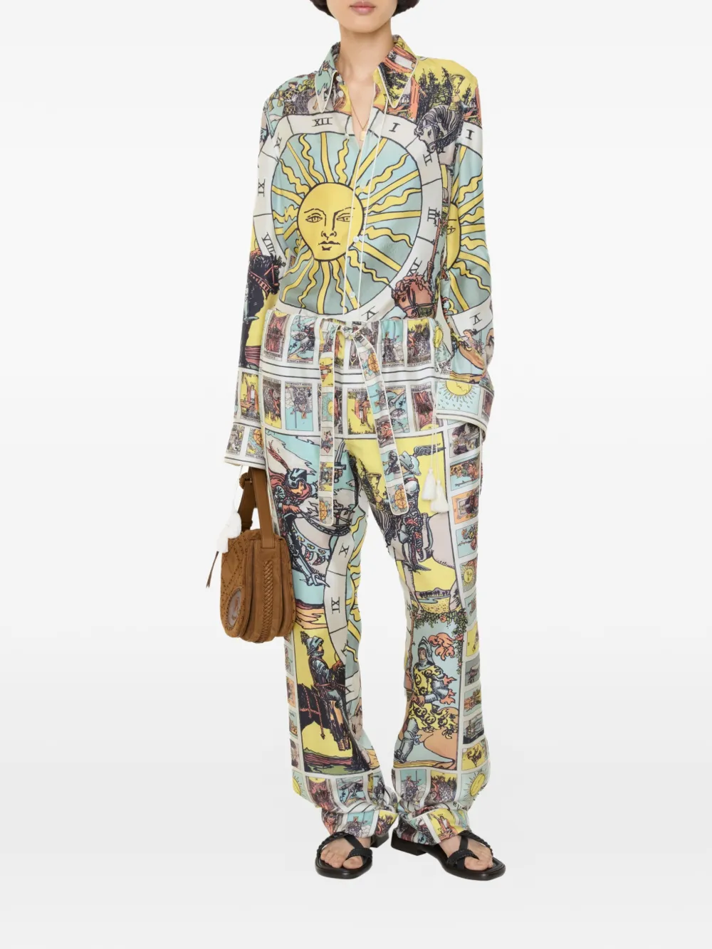 Burberry Tarot zijden pyjamabroek Geel