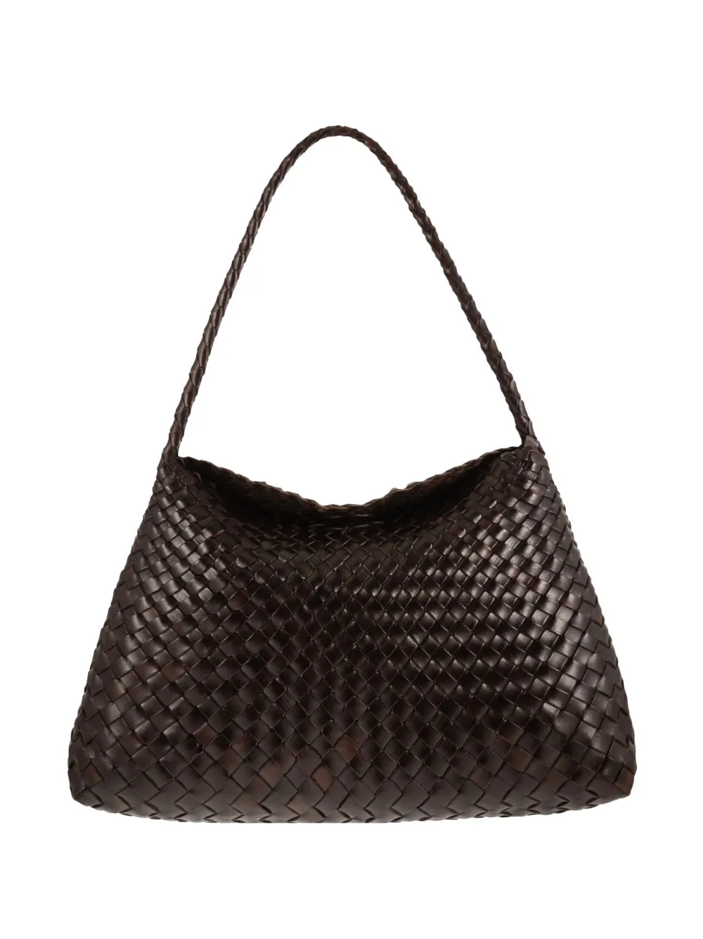 DRAGON DIFFUSION Santa Maria woven leather shoulder bag - Marrone