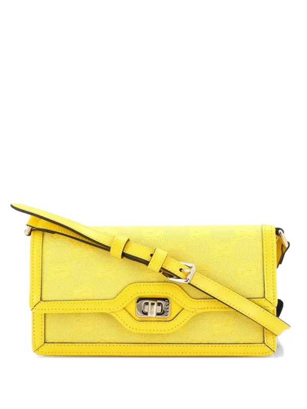 Gucci Pre-owned Luce GG Canvas Mini Shoulder Bag in Yellow