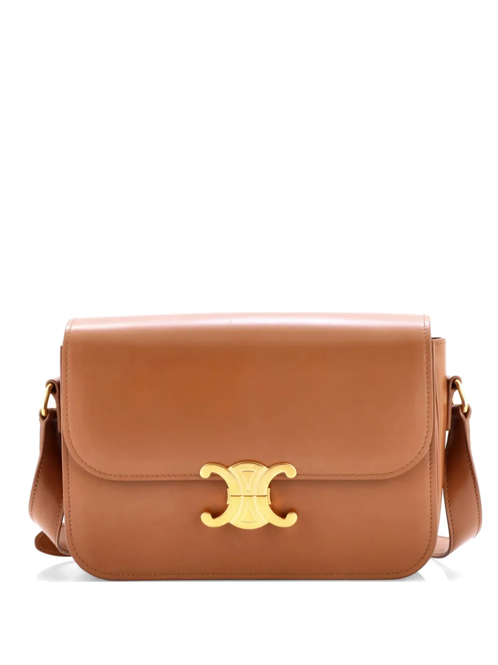 Celine Pre-Owned Triomphe Shoulder Bag Smooth Calfskin Medium crossbody bag - Marrone