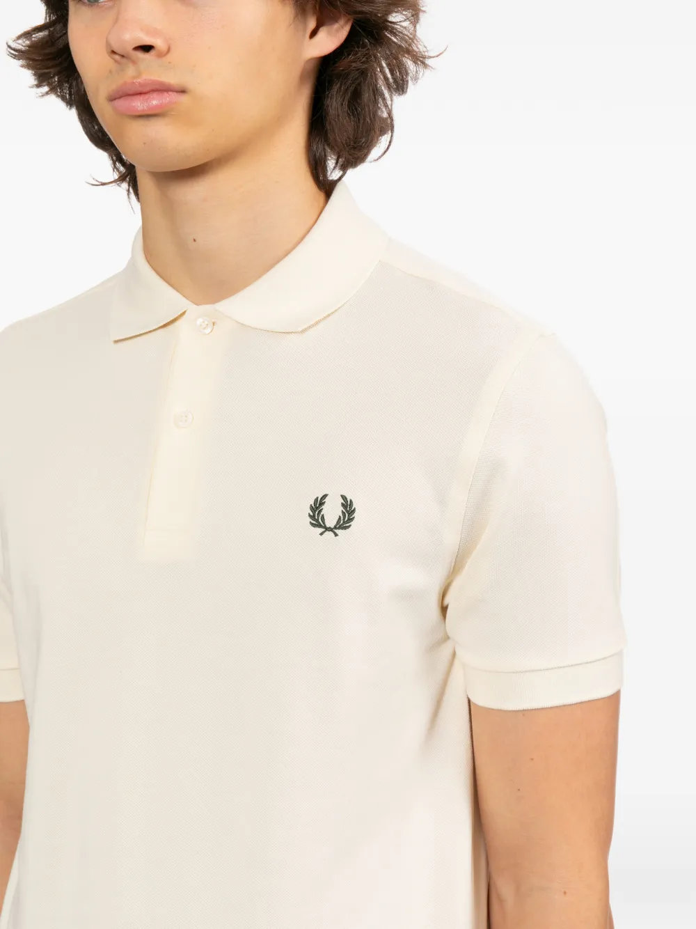 Fred Perry Poloshirt met geborduurd logo Beige