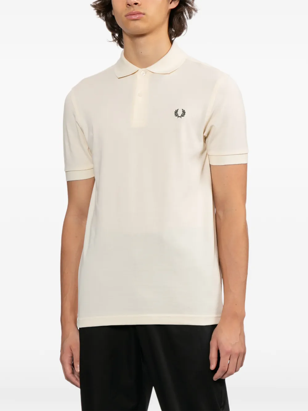 Fred Perry Poloshirt met geborduurd logo Beige