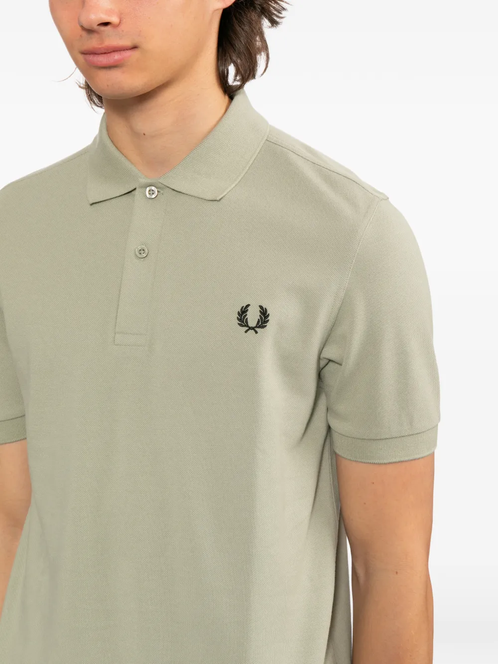 Fred Perry Poloshirt met geborduurd logo Groen