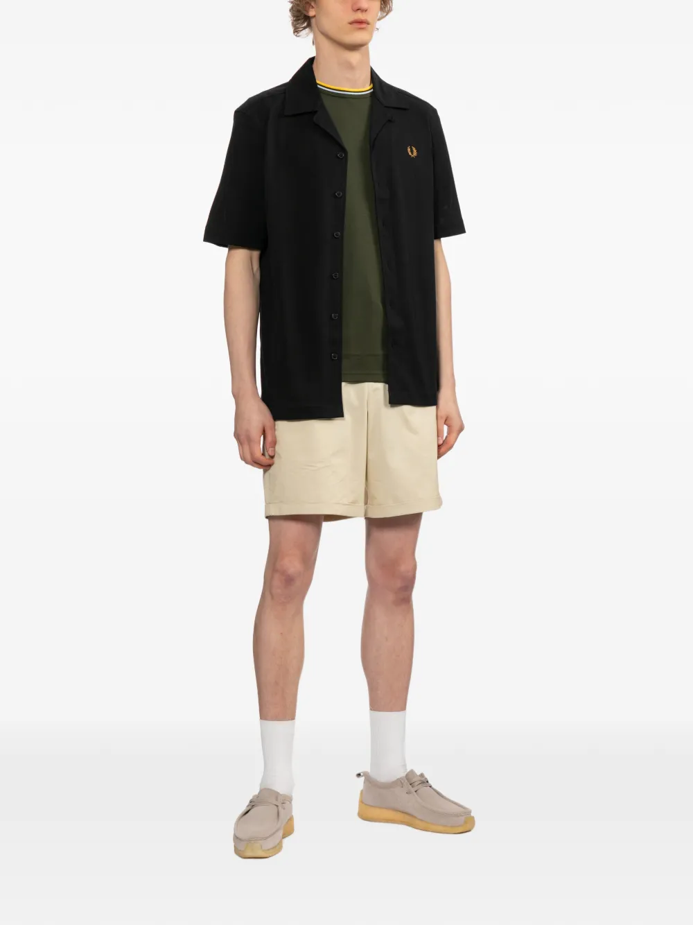  Fred Perry Camisa Compress - Negro 