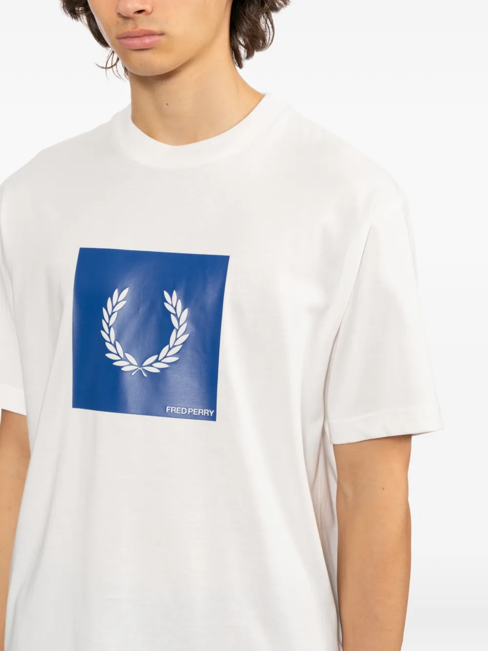 Fred Perry T-shirt met print Wit