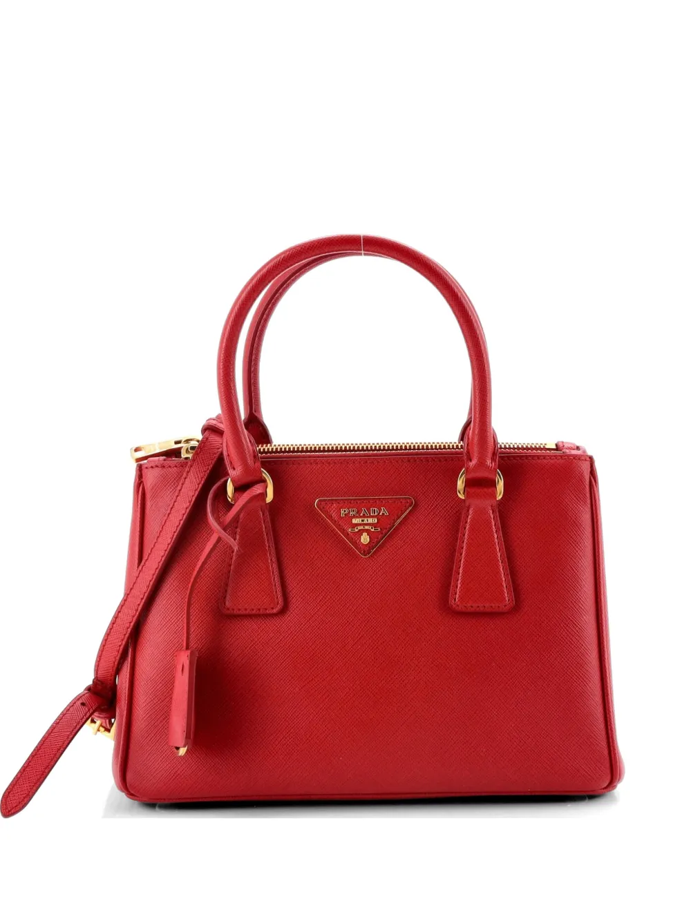 Prada Pre-Owned ガレリア ダブルジップ サフィアーノ レザー スモール 