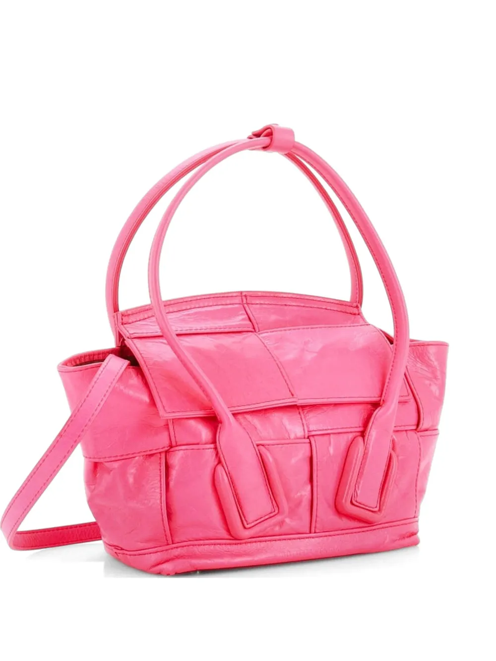 Bottega Veneta Pre-Owned Arco Bag Maxi Intrecciato Leather Mini shoulder bag - Rosa