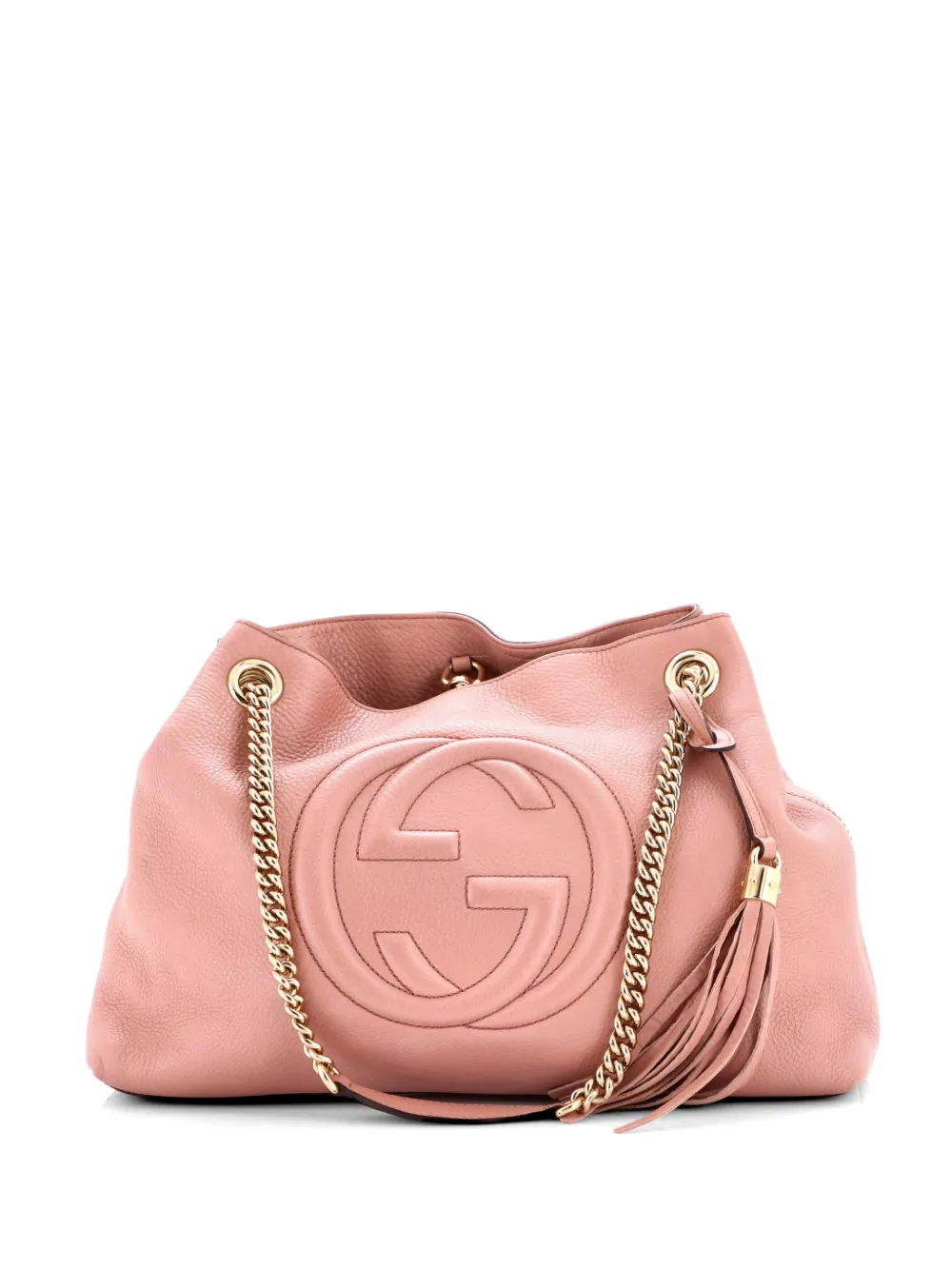 Gucci Pre-Owned Borsa a spalla Soho media in pelle con manici a catena - Rosa