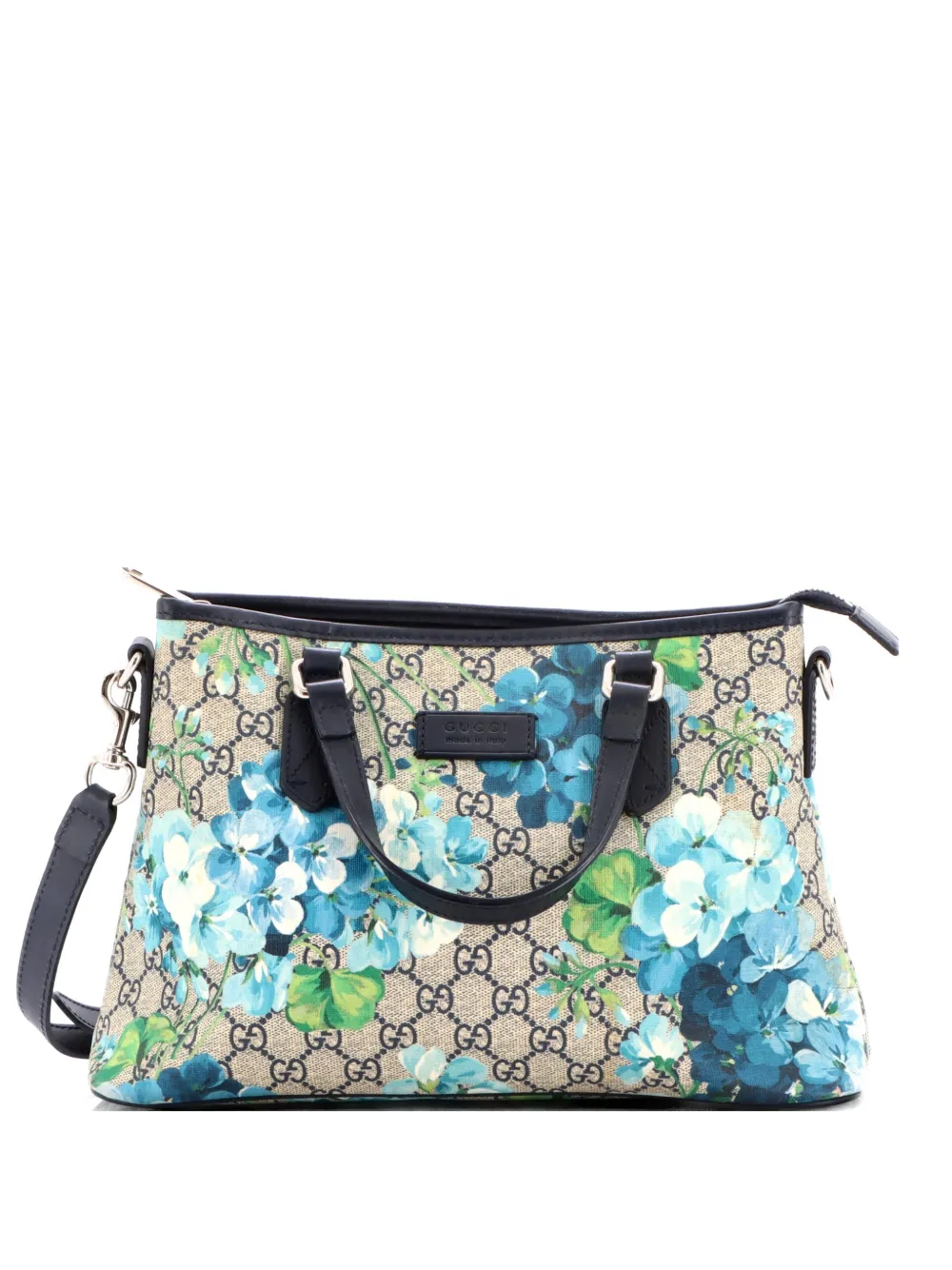 Gucci Pre-Owned Convertible Zip Blooms Print GG Coated Canvas Medium tote bag - Blu