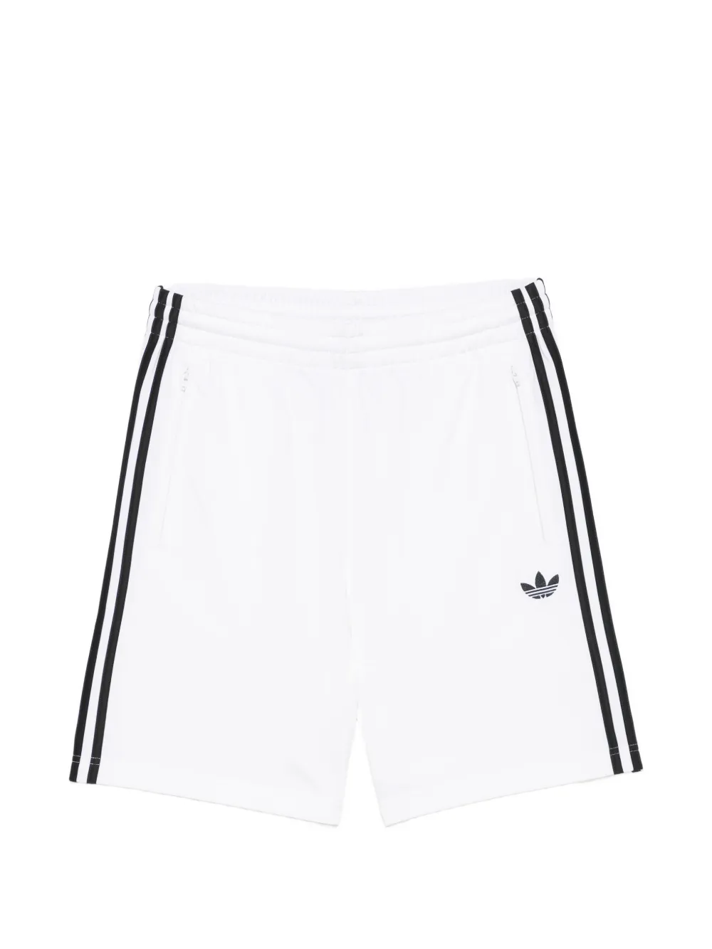 adidas side-stripe logo-print shorts - Weiß