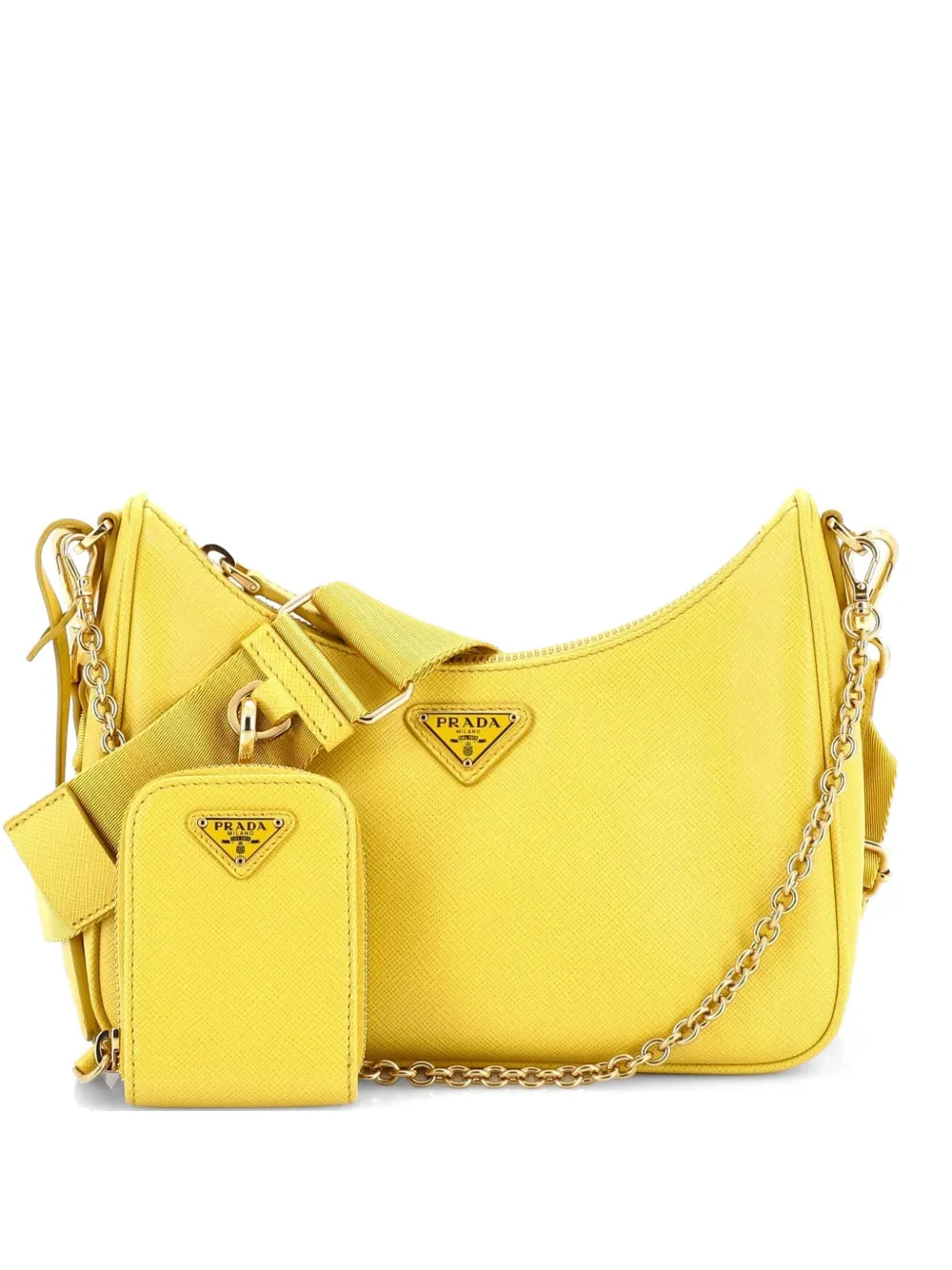 Prada Pre-Owned Re-Edition 2005 Shoulder Bag Saffiano Leather Small crossbody bag - Giallo