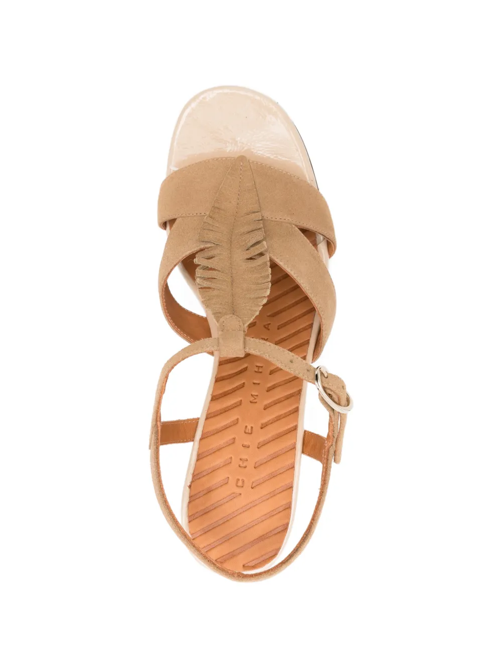 Chie Mihara Sandalen met franje bandje Beige