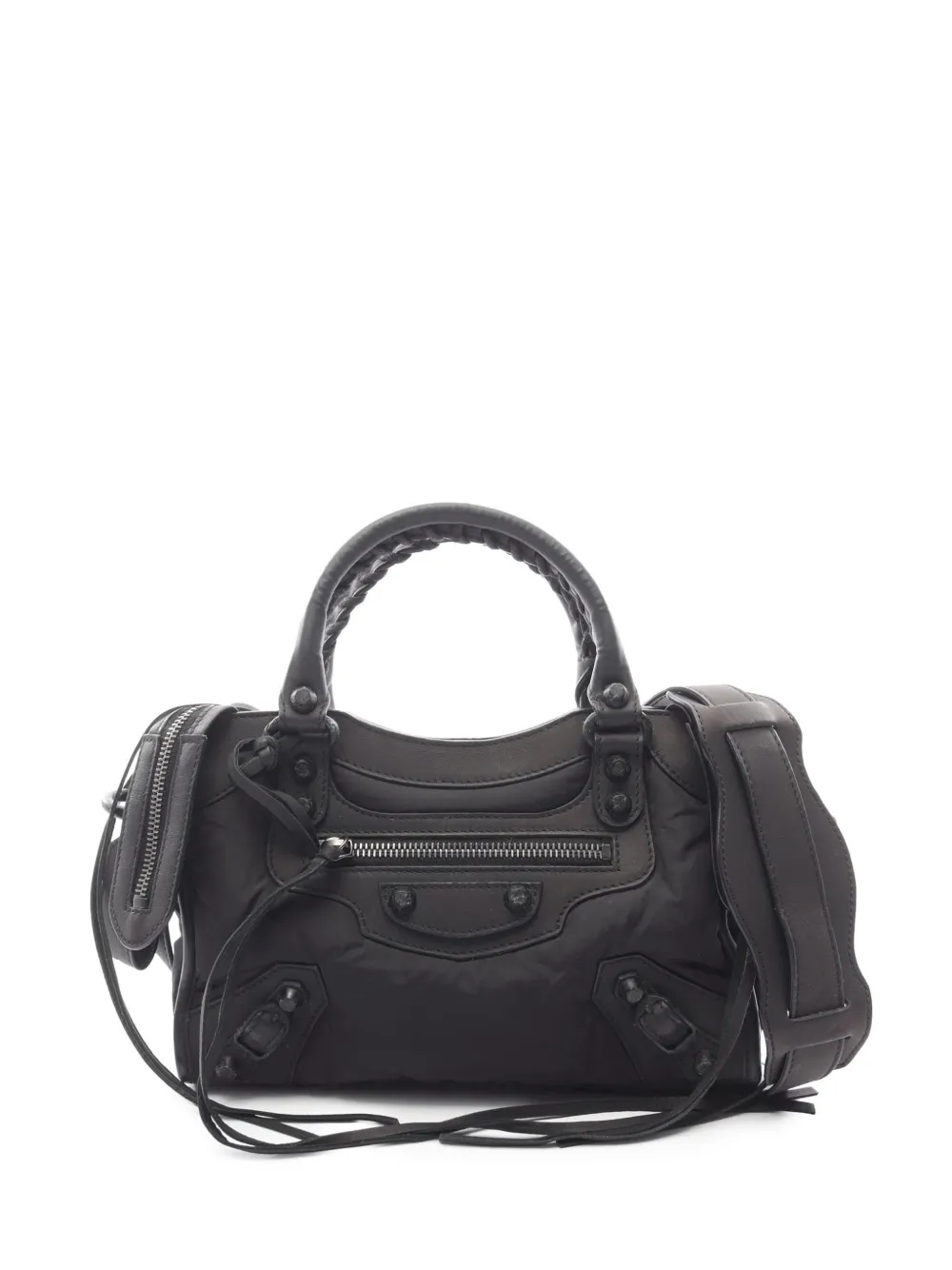 Balenciaga Pre-Owned 2010-2026 Mini Nylon Motocross Classic City satchel - Nero