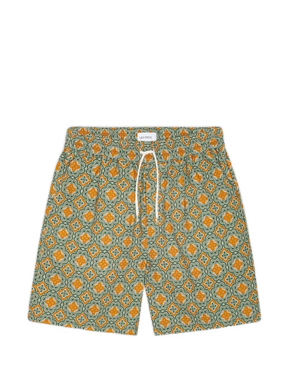 Les Deux Harry Arabesque drawstring shorts - Green