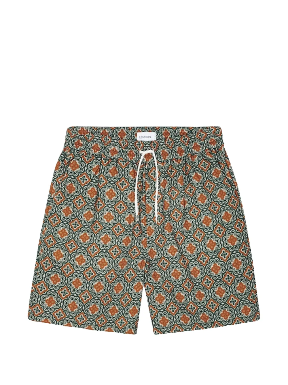 Les Deux Harry Arabesque drawstring shorts - Verde