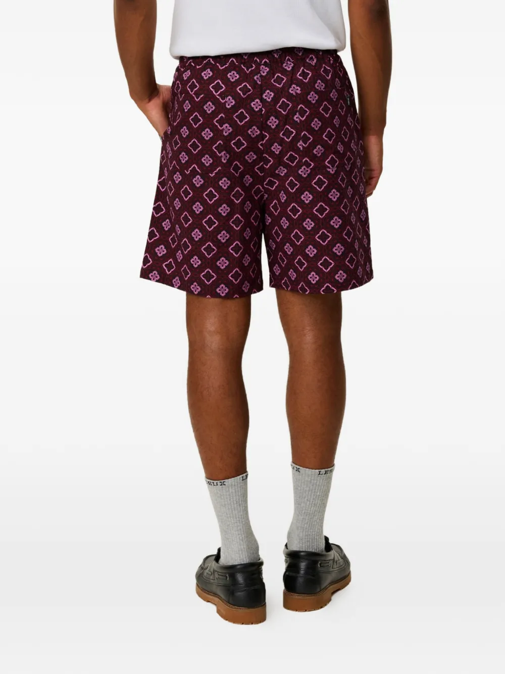  Les Deux Harry Arabesque Pattern Shorts - Red 