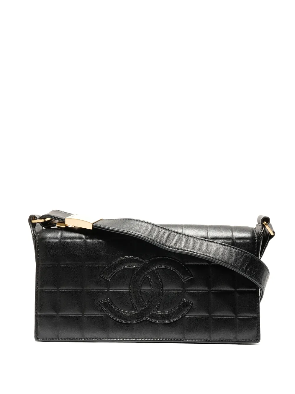 CHANEL Pre-Owned 2000-2002 Flap Chocolate Bar shoulder bag - Nero