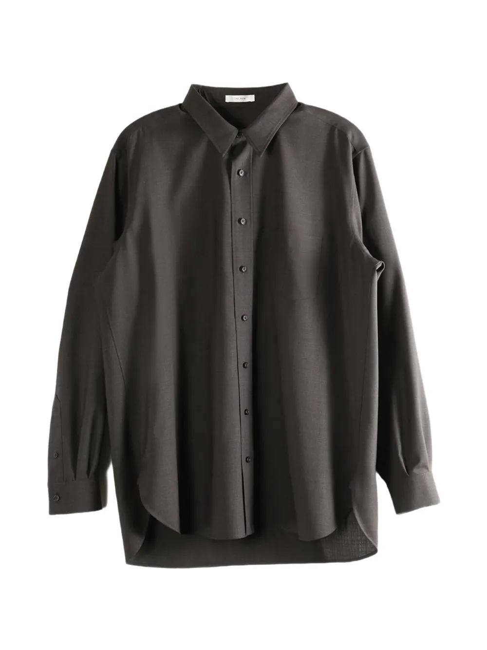 The Row Button Front Shirt In Brown