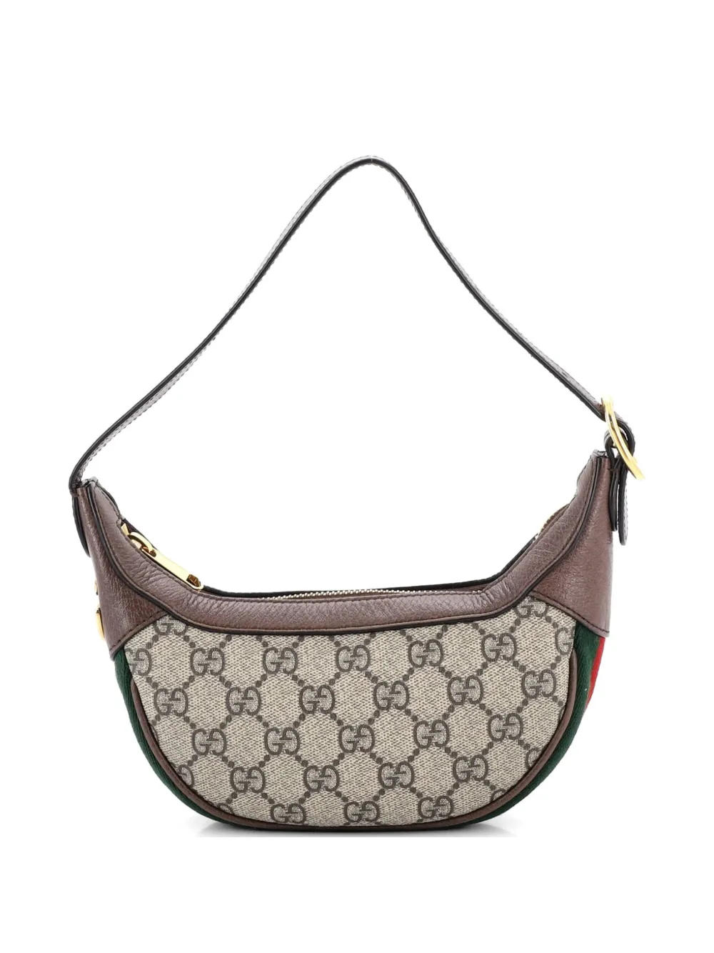Gucci Pre-Owned Ophidia Half Moon Bag GG Coated Canvas Mini hobo bag - Marrone
