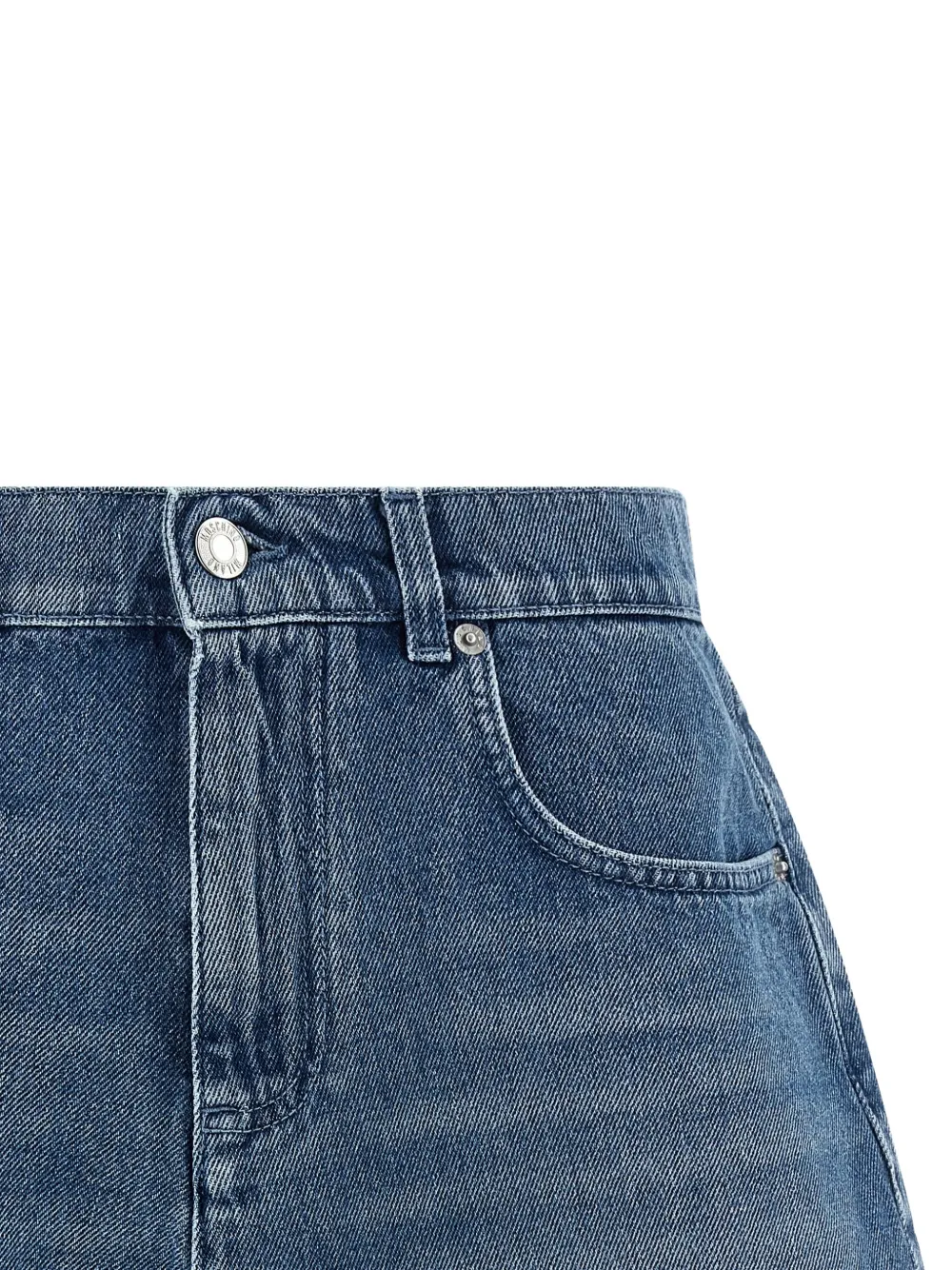  Moschino Heart-embroidered Denim Shorts - Blue 