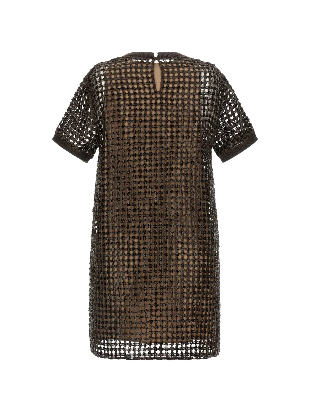 Brunello Cucinelli Jurk met pailletten Bruin