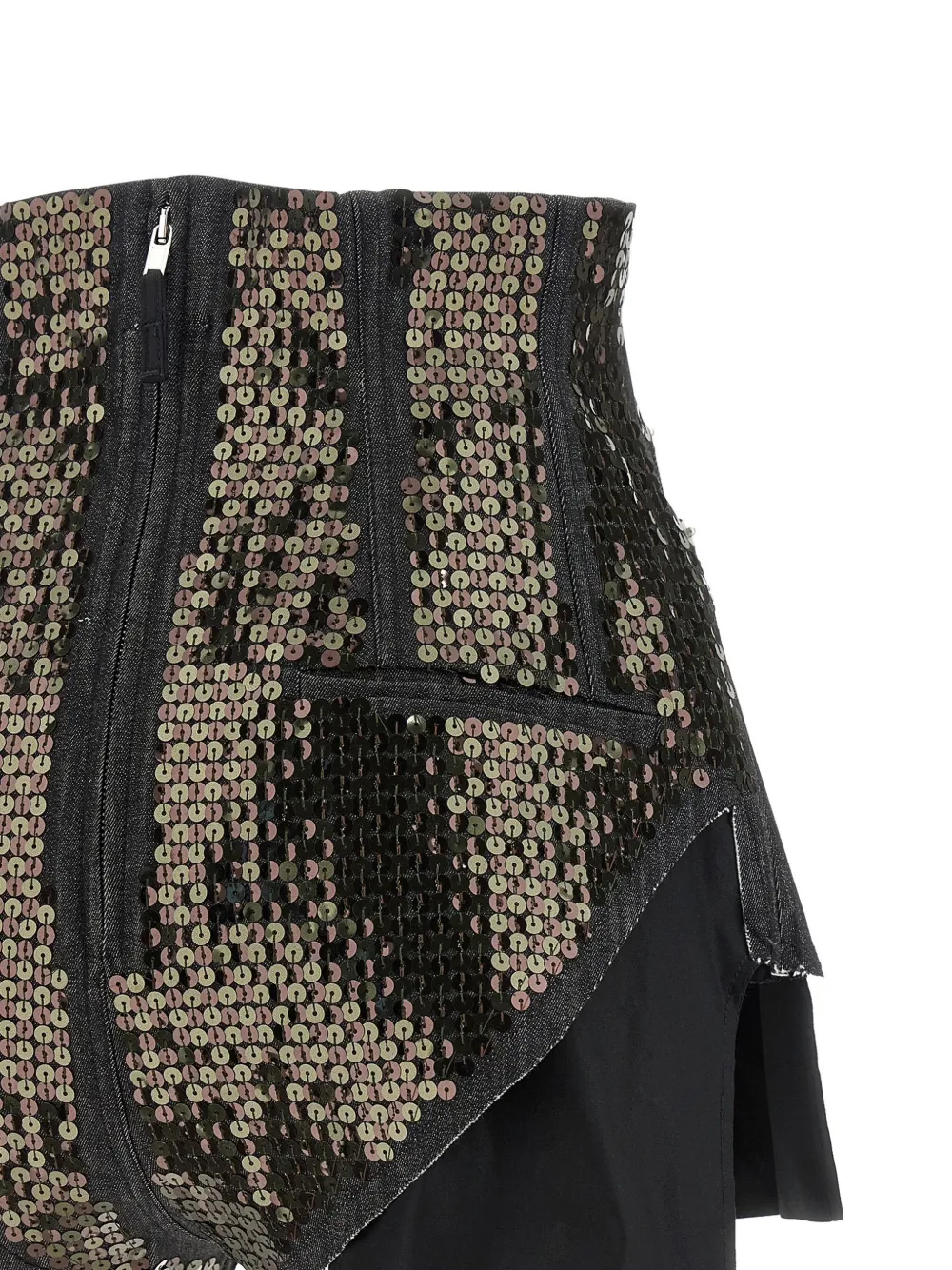  Rick Owens Sequin-embellished Denim Shorts - Black 
