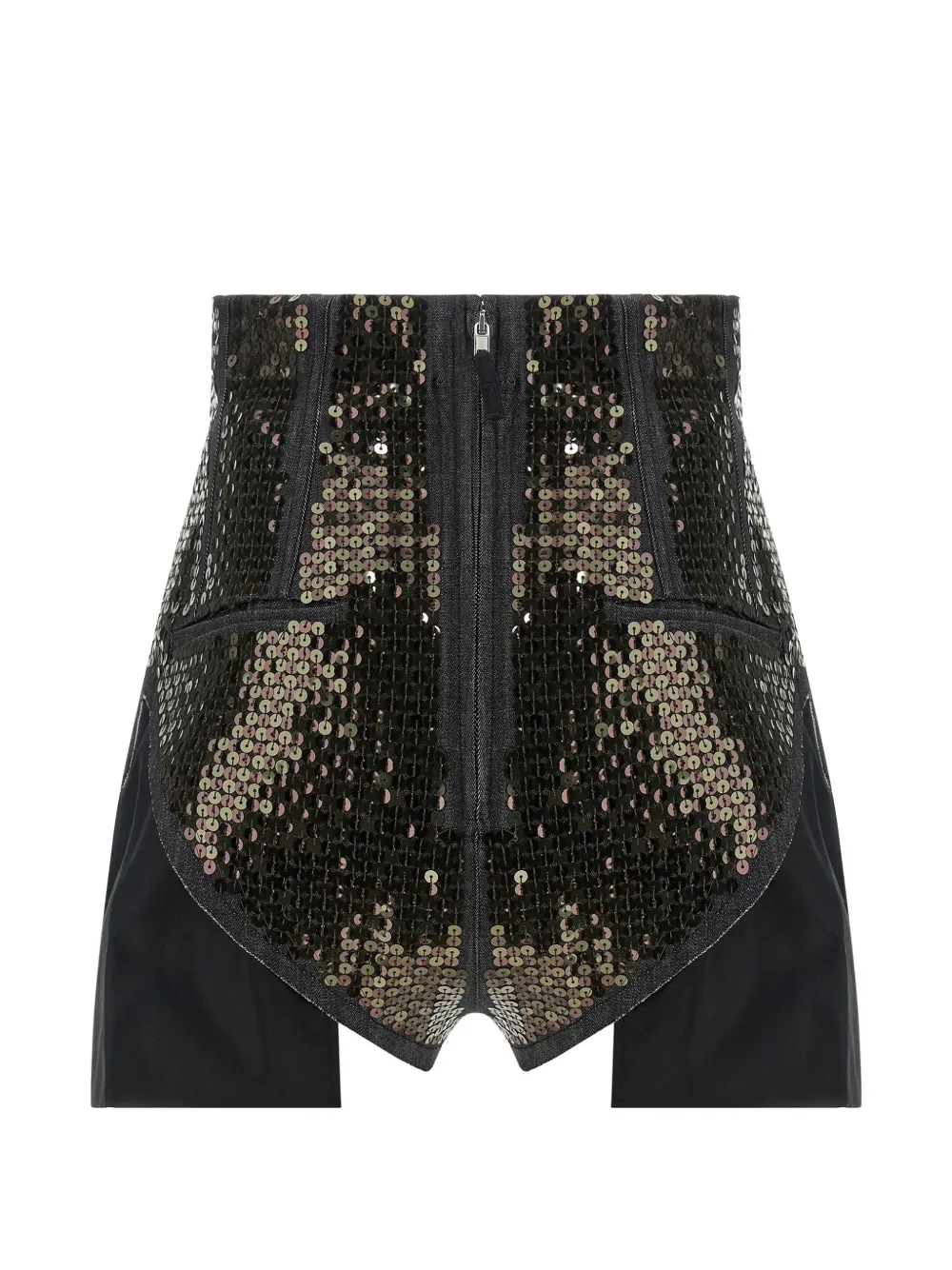  Rick Owens Sequin-embellished Denim Shorts - Black 