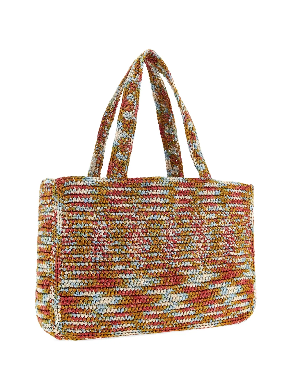 Valentino Garavani Viva Superstar grote raffia shopper Geel