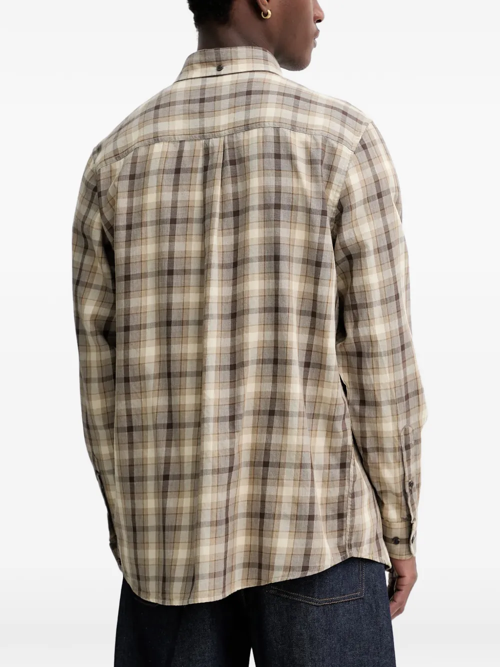  Les Deux Kent Check-pattern Shirt - Neutrals 