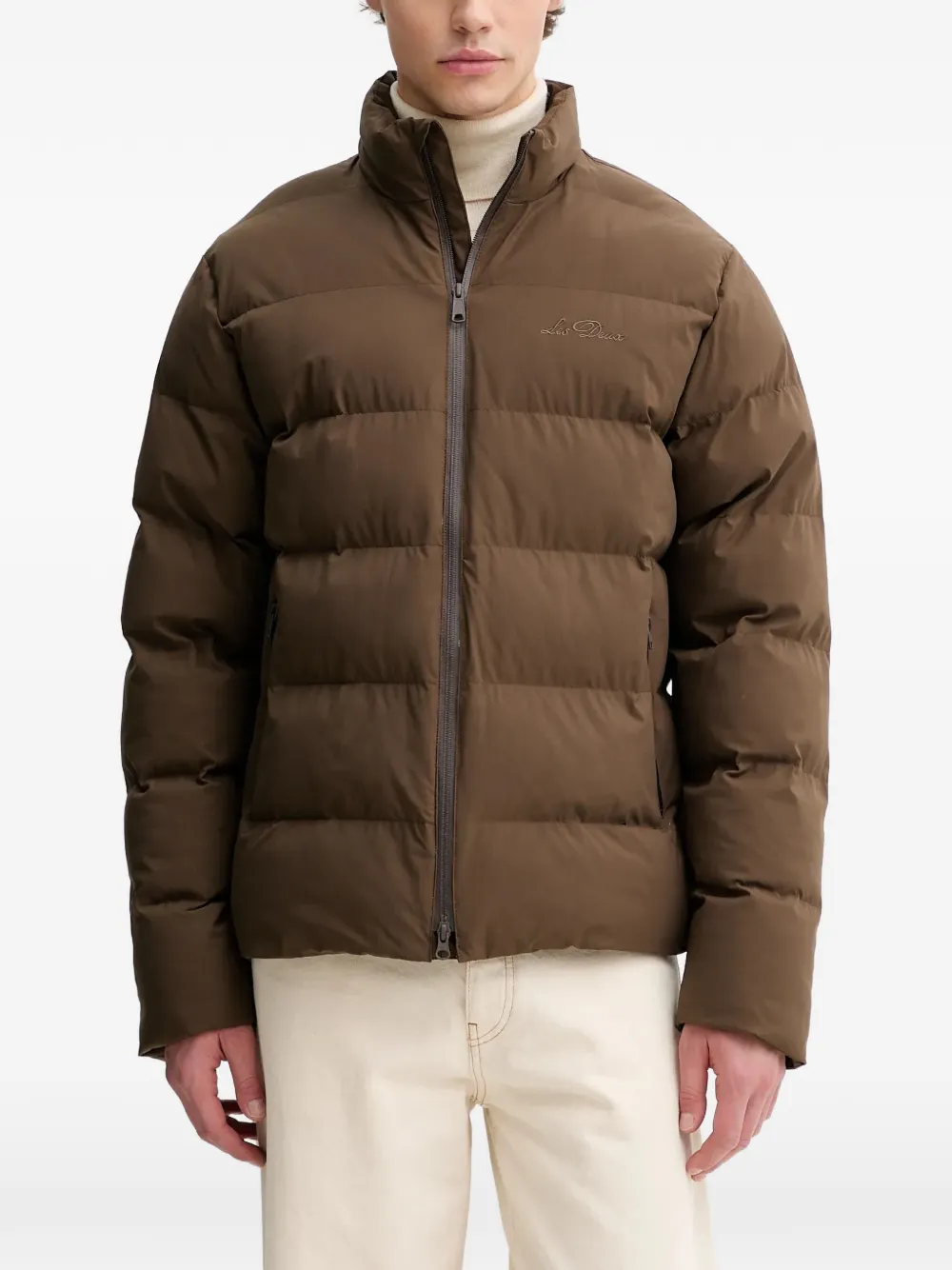 Les Deux Noor zip-up jacket - Marrone