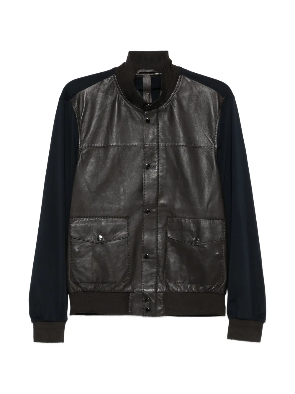 THE JACK LEATHERS brown leather jacket - Braun