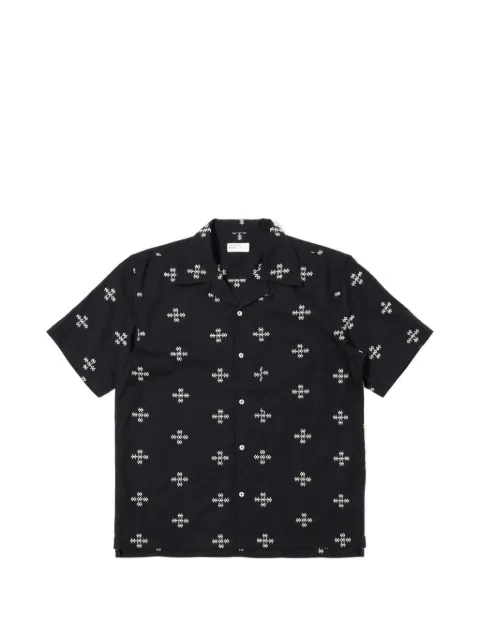 Universal Works geometric-print short-sleeve shirt