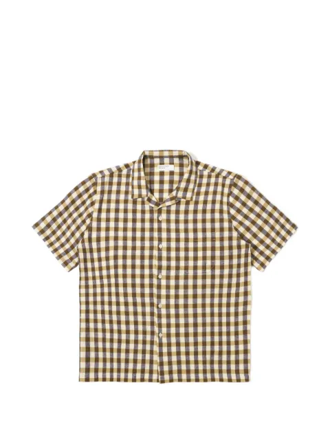 Universal Works gingham-check short-sleeve shirt