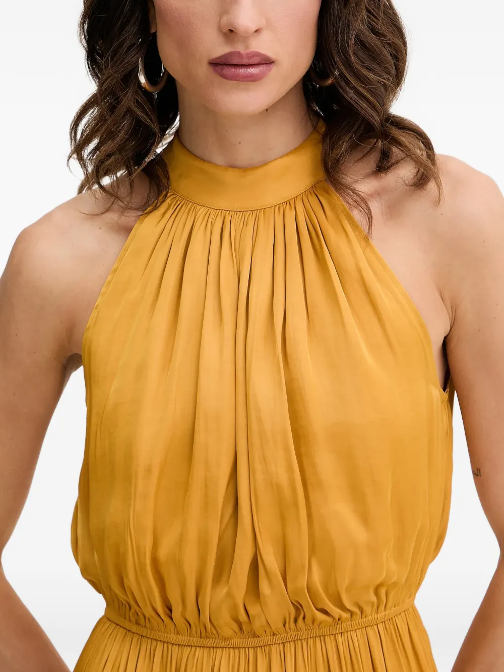 Halterneck Tiered Midi Dress