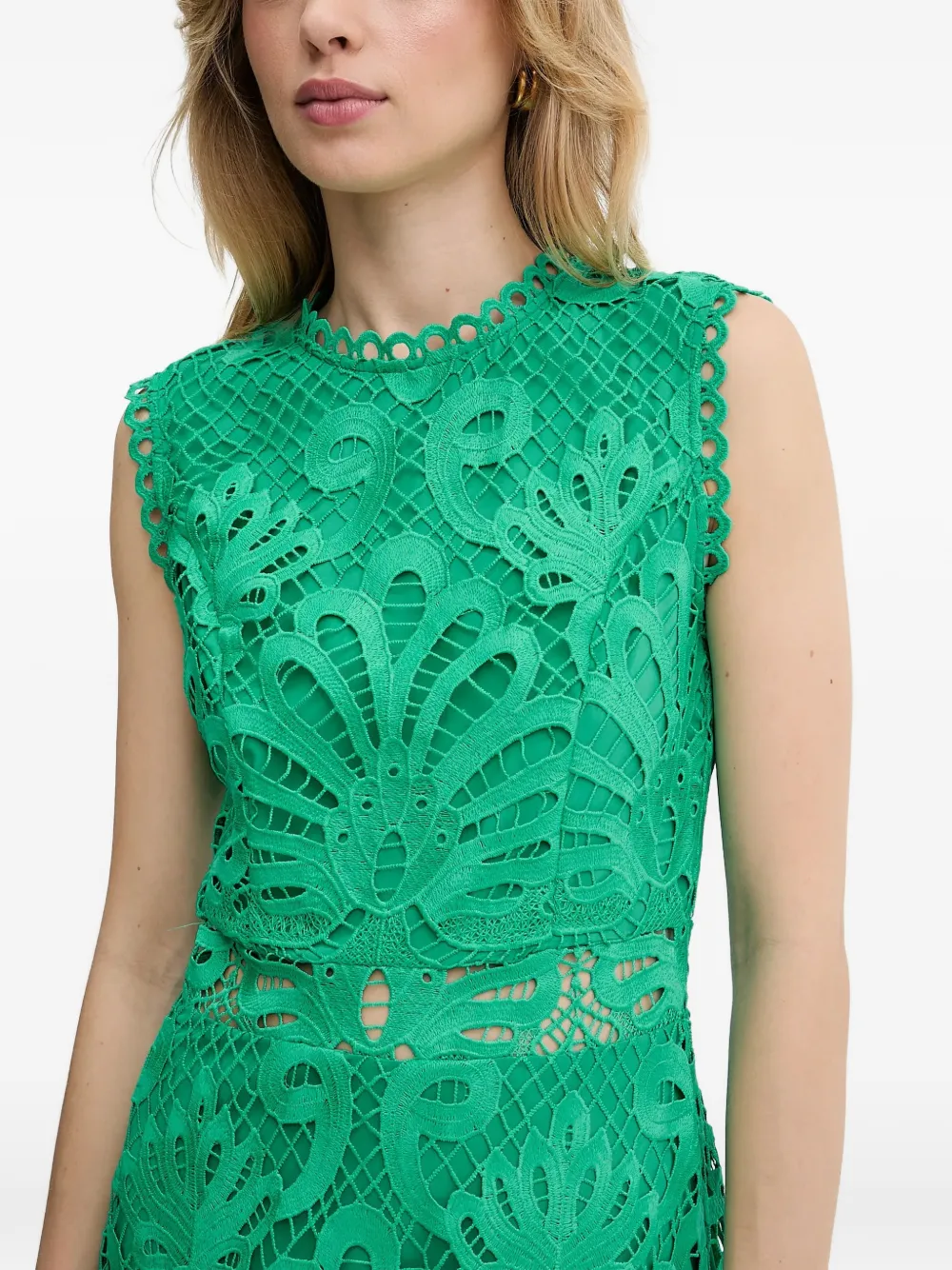 Lace-Detailing Mini Dress
