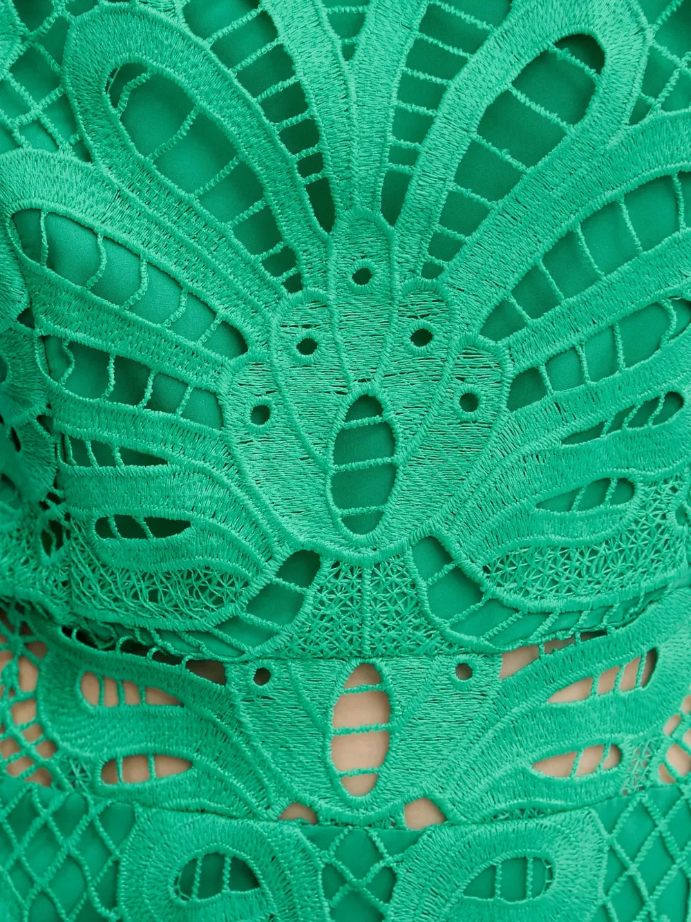 Lace-Detailing Mini Dress