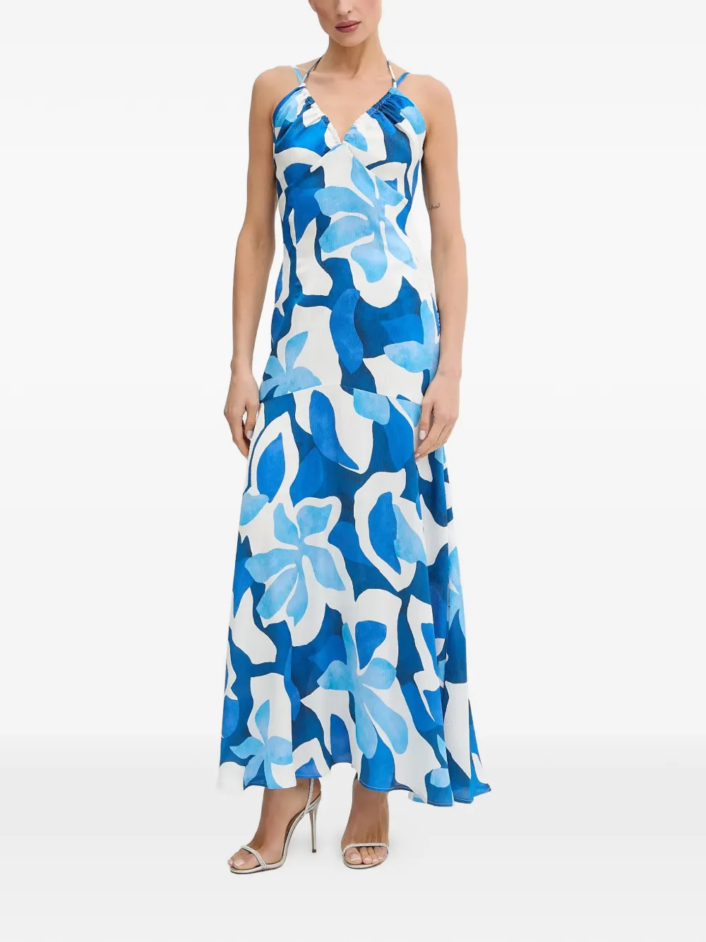 Morgan floral-print maxi dress - Blu