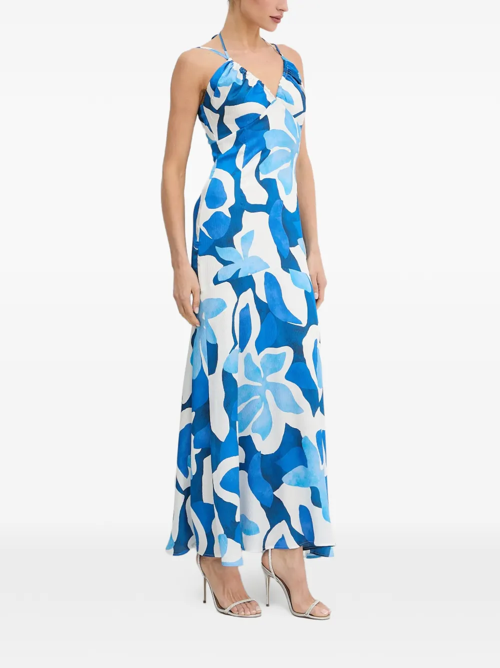 Morgan Maxi-jurk met bloemenprint Blauw
