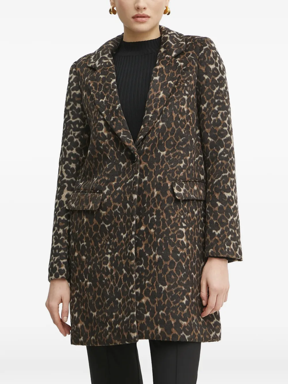 Morgan Cappotto leopardato - Nero