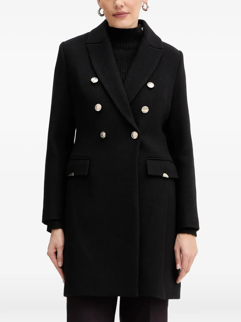 Morgan buttoned coat - Black