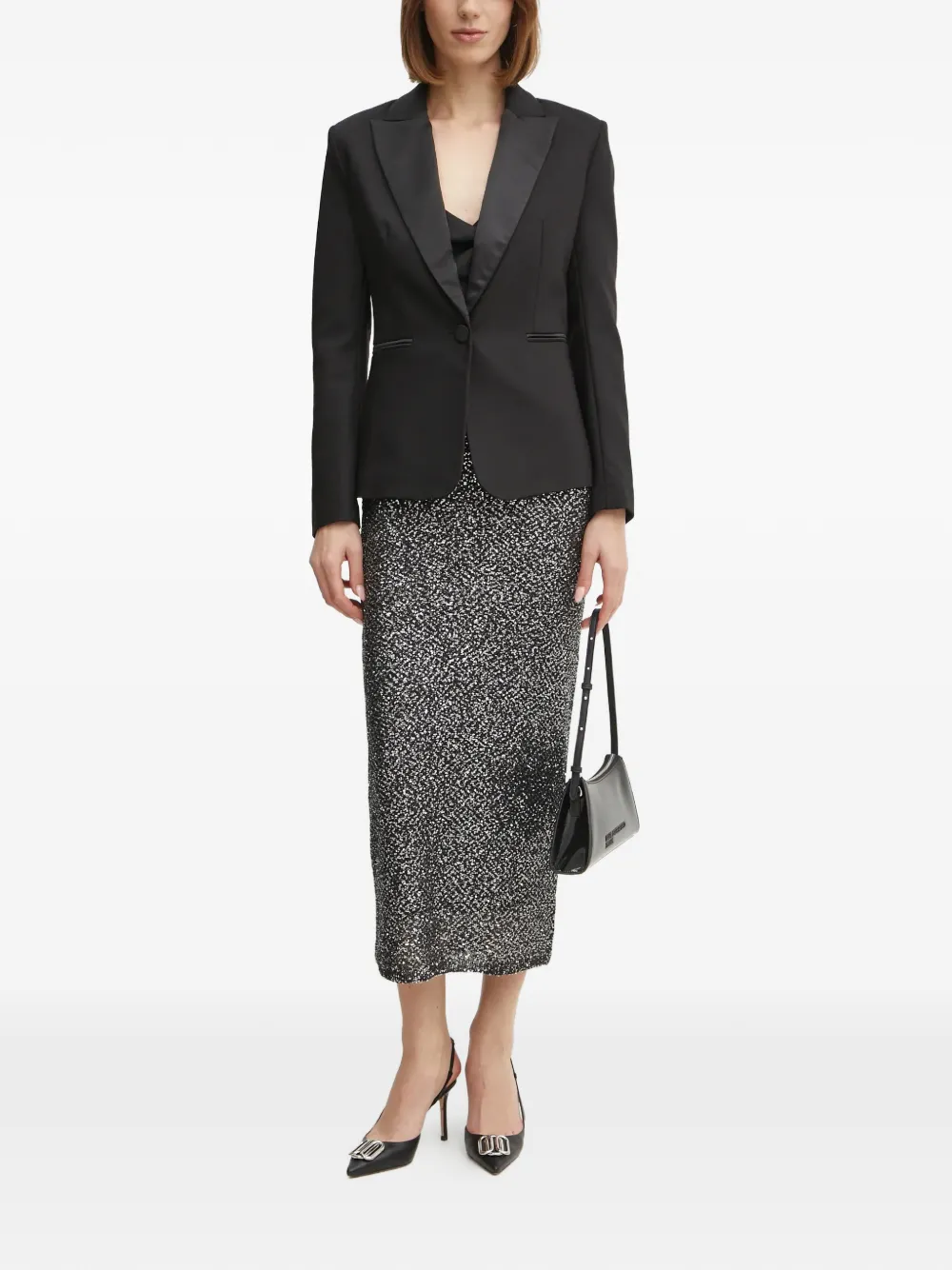 Morgan Blazer met puntige revers en knopen Zwart