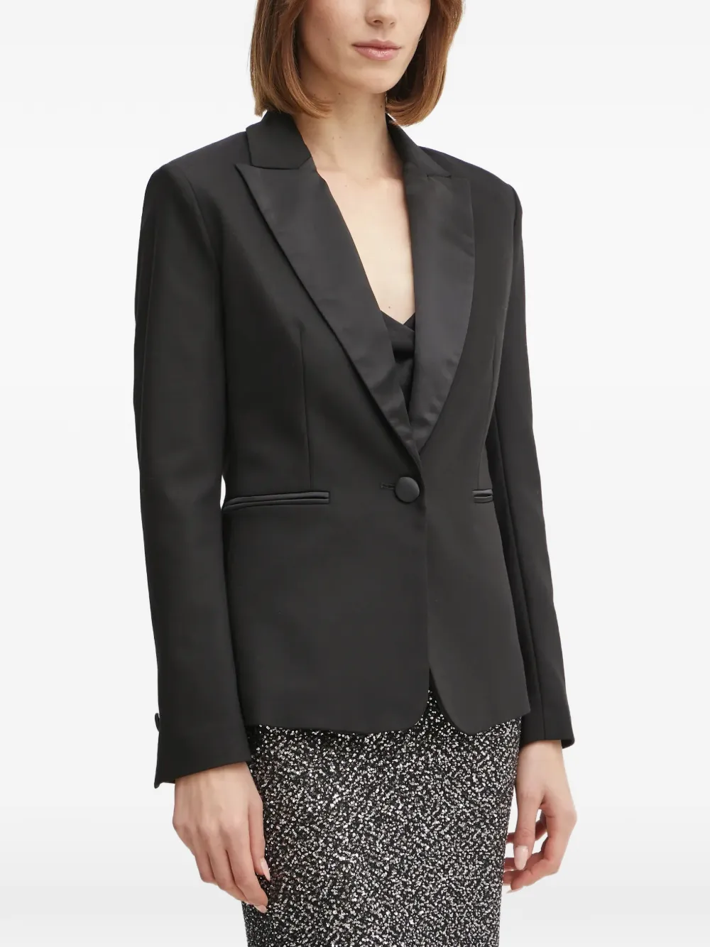 Morgan Blazer mit steigendem Revers - Schwarz