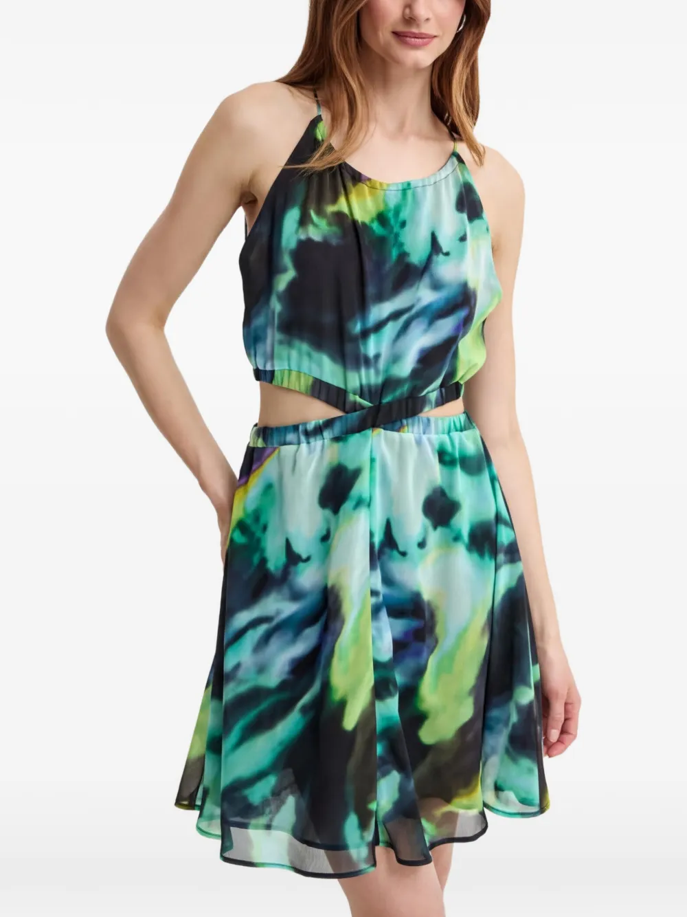 Morgan RLizy mini-jurk met uitgesneden details Groen