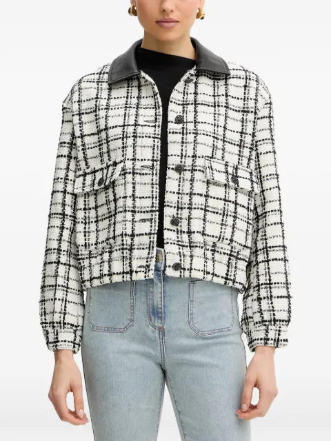 Morgan checked-pattern buttoned jacket