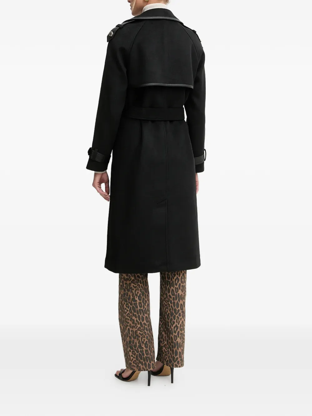  Morgan Belted Double-breasted Coat - Black 