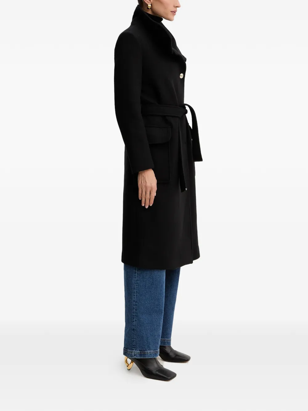  Morgan Belted Coat - Black 