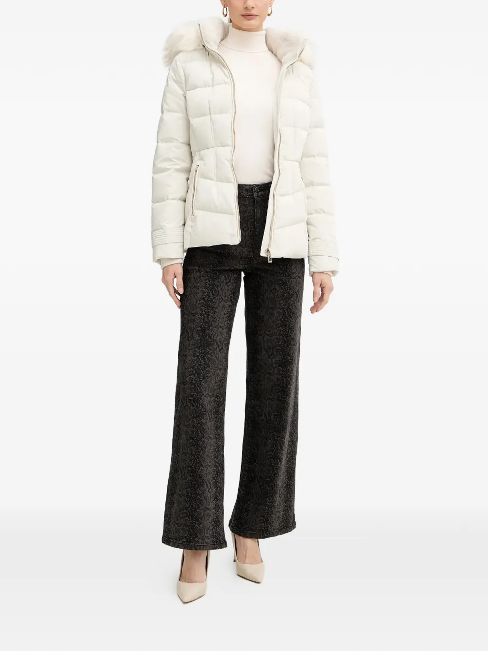  Morgan Hooded Puffer Jacket - Neutrals 