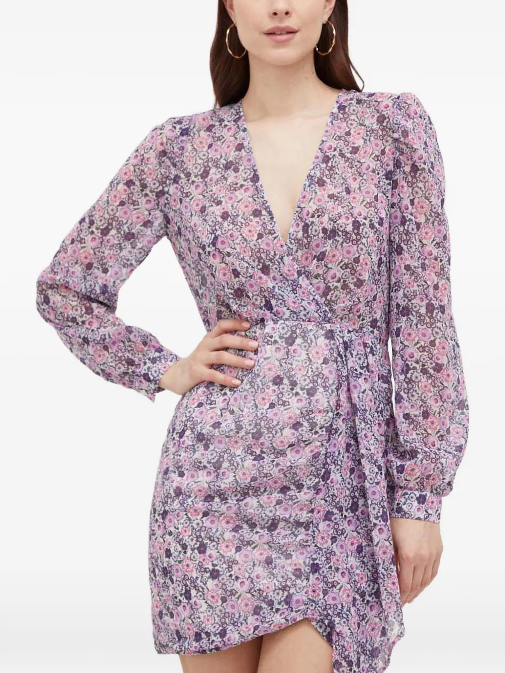Morgan Mini-jurk met bloemenprint Paars